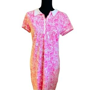TALBOTS Pink White Casual Shirt Dress Size S